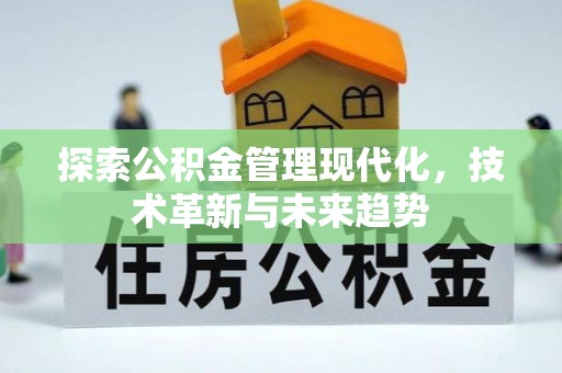 石楼探索公积金管理现代化，技术革新与未来趋势