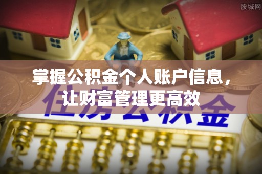 石楼掌握公积金个人账户信息，让财富管理更高效