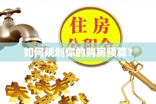 石楼如何规划你的购房预算？