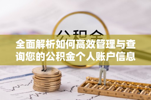 石楼全面解析如何高效管理与查询您的公积金个人账户信息