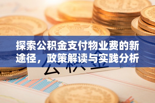 石楼探索公积金支付物业费的新途径，政策解读与实践分析