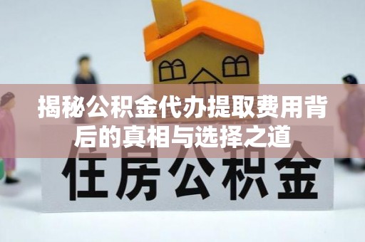 石楼揭秘公积金代办提取费用背后的真相与选择之道