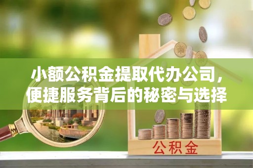 石楼小额公积金提取代办公司，便捷服务背后的秘密与选择指南