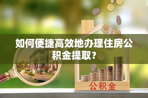 石楼如何便捷高效地办理住房公积金提取？
